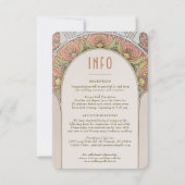 Hochzeitsbeilage INFO Vintages Jugendstil von Much Einladung (Vorderseite)