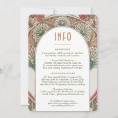 Hochzeitsbeilage INFO Vintages Jugendstil von Much Einladung (Vorderseite)