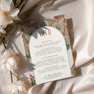 Hochzeitsbeilage INFO Vintages Jugendstil von Much Einladung