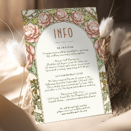 Hochzeitsbeilage INFO Vintages Jugendstil von Much Einladung