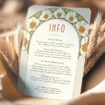 Hochzeitsbeilage INFO Vintages Jugendstil von Much Einladung<br><div class="desc">Art Nouveau Vintage Hochzeit INFO Karte von Alphonse Mucha in einem floralen, romantischen und whimsical Design. Viktorianische Schnörkel ergänzen klassische Deko-Schriftart. Bitte geben Sie Ihre persönlichen Informationen ein, und Sie sind fertig. Wenn Sie das Design weiter ändern möchten, klicken Sie auf den blauen Button "Anpassen". Vielen Dank, dass Sie mein...</div>