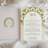 Hochzeitsbeilage INFO Vintages Jugendstil von Much Einladung