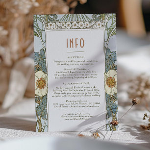 Hochzeitsbeilage INFO Vintages Jugendstil von Much Einladung