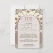 Hochzeitsbeilage INFO Vintages Jugendstil von Much Einladung (Vorderseite)