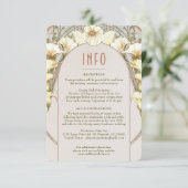 Hochzeitsbeilage INFO Vintages Jugendstil von Much Einladung (Stehend Vorderseite)