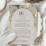 Hochzeitsbeilage INFO Vintages Jugendstil von Much Folien Feiertagspostkarte<br><div class="desc">Art Nouveau Vintage Hochzeit INFO Karte Blue & Gold von Alphonse Mucha in einem floralen, romantischen und whimsical Design. Viktorianische Schnörkel ergänzen klassische Deko-Schriftart. Bitte geben Sie Ihre persönlichen Informationen ein, und Sie sind fertig. Wenn Sie das Design weiter ändern möchten, klicken Sie auf den blauen Button "Anpassen". Vielen Dank,...</div>