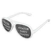 Hochzeitsbenutzerdefinierten Favoriten WHITE AVIAT Partybrille (Schrägansicht)