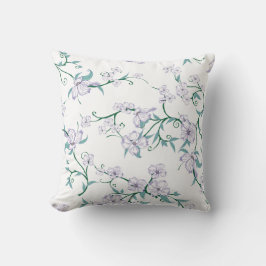 Hochzeitsbestseller mit grünem Blumenhintergrund Kissen