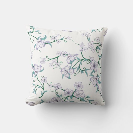 Hochzeitsbestseller mit grünem Blumenhintergrund Kissen (Vorderseite)