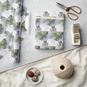 Hochzeitsbibel mit Maiglöckchen-Brautstrauß Geschenkpapier