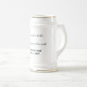 Hochzeitsbier Stein-Gastgeschenk Hochzeit oder Bierglas (VorderseiteRechts)