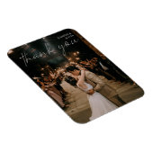 Hochzeitsbild Chic Moderne Handschrift Danke Magnet (Rechte Seite)