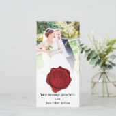 Hochzeitsbild Foto Danke Red Wax Siegel (Stehend Vorderseite)