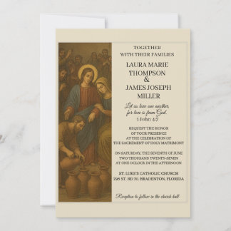 Hochzeitsbild von Kana Bibel-Hochzeit Einladung