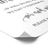 Hochzeitsblasen Zeichen / Neuauflage Tabellenzeich Poster (Ecke)