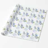 Hochzeitsblaue Delphinium-Kunstverpackung Geschenkpapier (Ungerollt)