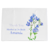 Hochzeitsblaue Mutter der Braut Gunstbeutel Große Geschenktüte (Vorderseite)