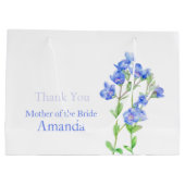 Hochzeitsblaue Mutter der Braut Gunstbeutel Große Geschenktüte (Rückseite)