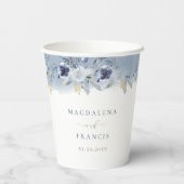 Hochzeitsblaue Rose Pappbecher (Rückseite)