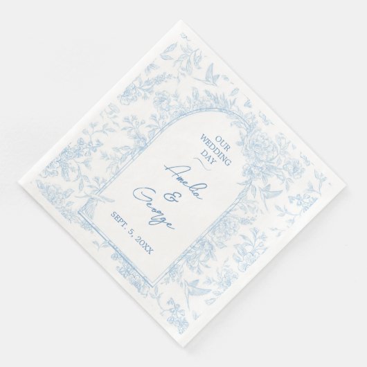 Hochzeitsbluetoilette Serviette (Ecke)