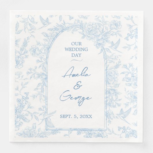 Hochzeitsbluetoilette Serviette (Vorderseite)