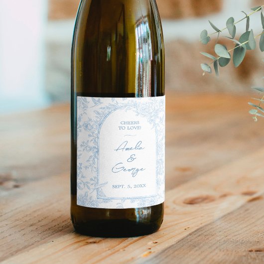 Hochzeitsbluetoilette Weinetikett