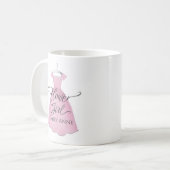 Hochzeitsblume Mädchen Niedlich rosa Vintages Klei Kaffeetasse (Vorderseite Links)