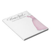 Hochzeitsblume Mädchen Vintages Kleid Personalisie Notizblock (angewinkelt)