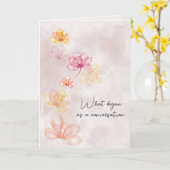 Hochzeitsblumen auf rosa Abstrakt Karte (Gelbe Blume)