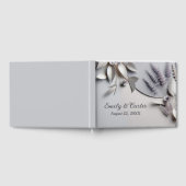 Hochzeitsblumen auf Silber Gästebuch (Voll)