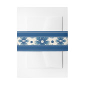 Hochzeitsblumen aus dem Mittelalter | Blau Einladungsbanderole (Vorderseite Beispiel)