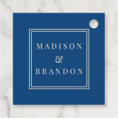 Hochzeitsblumen aus dem Mittelalter | Blau Geschenkanhänger (Rückseite)