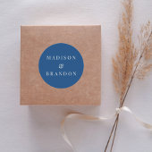 Hochzeitsblumen aus dem Mittelalter | Blau Runder Aufkleber