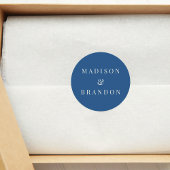 Hochzeitsblumen aus dem Mittelalter | Blau Runder Aufkleber