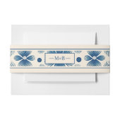 Hochzeitsblumen aus dem Mittelalter | Creme | Mono Einladungsbanderole (Vorderseite Beispiel)