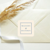 Hochzeitsblumen aus dem Mittelalter | Creme Quadratischer Aufkleber