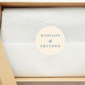 Hochzeitsblumen aus dem Mittelalter | Creme Runder Aufkleber