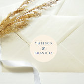 Hochzeitsblumen aus dem Mittelalter | Creme Runder Aufkleber