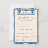 Hochzeitsblumen aus dem Mittelalter | VollPrint RSVP Karte (Vorderseite)