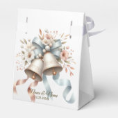 Hochzeitsblumen Bells Pink Blue Ribbons Schöne Geschenkschachtel (Rückseite)