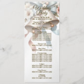 Hochzeitsblumen Bells Pink Blue Ribbons Schöne Programm (Rückseite)