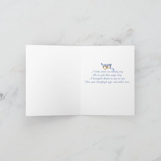 Hochzeitsblumen Dankeskarte (Innenseite)