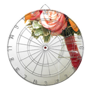 Hochzeitsblumen Rosa-Orange-Rose anpassen Dartscheibe