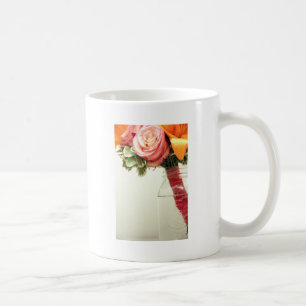 Hochzeitsblumen rosa orange Rose anpassen Kaffeetasse