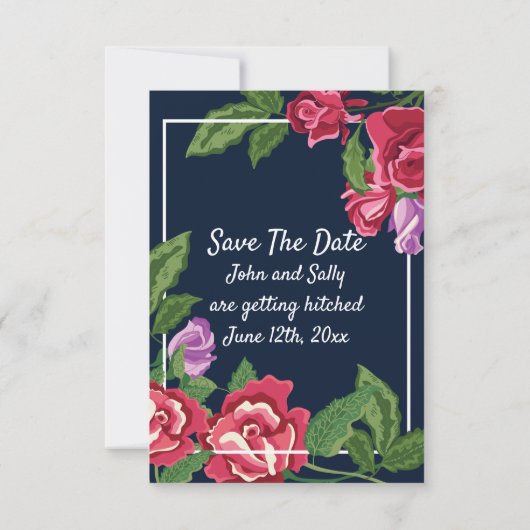 Hochzeitsblumen Save the Date (Rückseite)