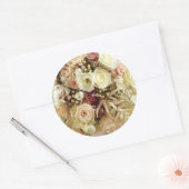 Hochzeitsblumen Umschlag Aufkleber-Aufkleber Runder Aufkleber (Umschlag)