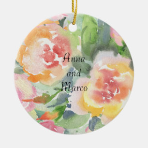 Hochzeitsblumen, Vorlage Postkarte Keramik Ornament
