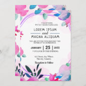 Hochzeitsblumenausweis Save the Date Einladung (Vorne/Hinten)