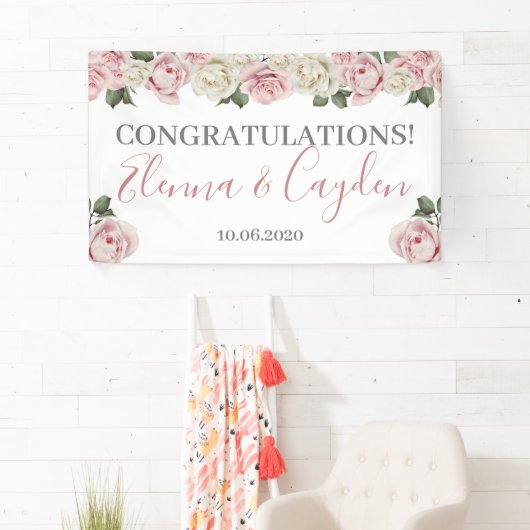 Hochzeitsblumenbanner - Polterabend Banner (Insitu)