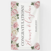 Hochzeitsblumenbanner - Polterabend Banner (Vertikal)